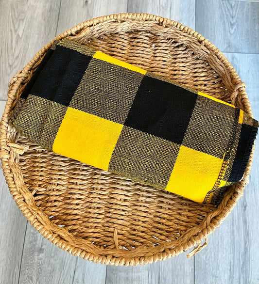 Mustard Buffalo Check Heritage Head Wrap