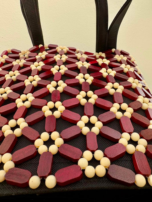 Gold and Maroon Bag