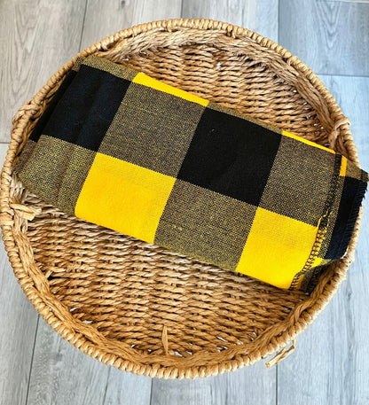 Mustard Buffalo Check Heritage Head Wrap