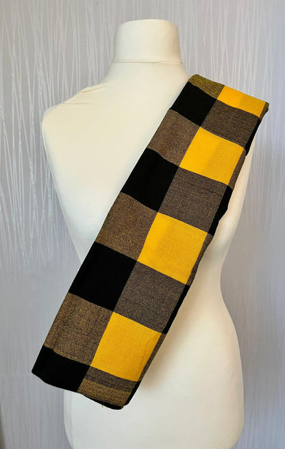 Mustard Buffalo Check Heritage Head Wrap