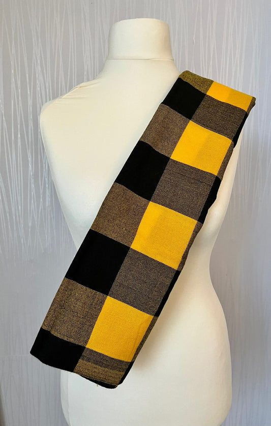 Mustard Buffalo Check Heritage Head Wrap