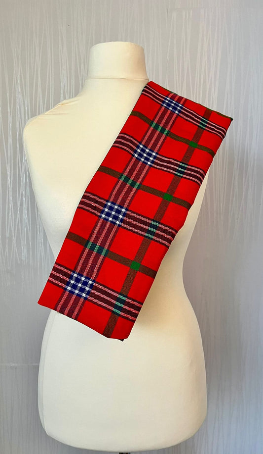 Royal Red Plaid Heritage Head Wrap