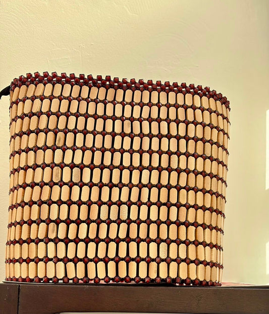 Brown Heritage Beaded Handbag