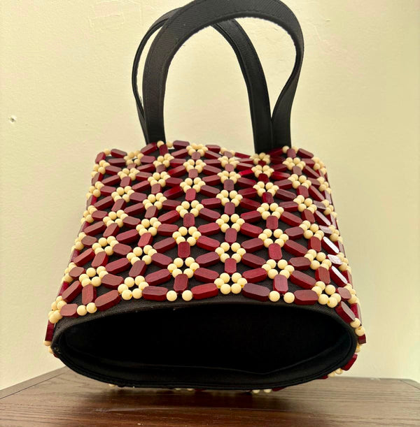 Gold and Maroon Bag