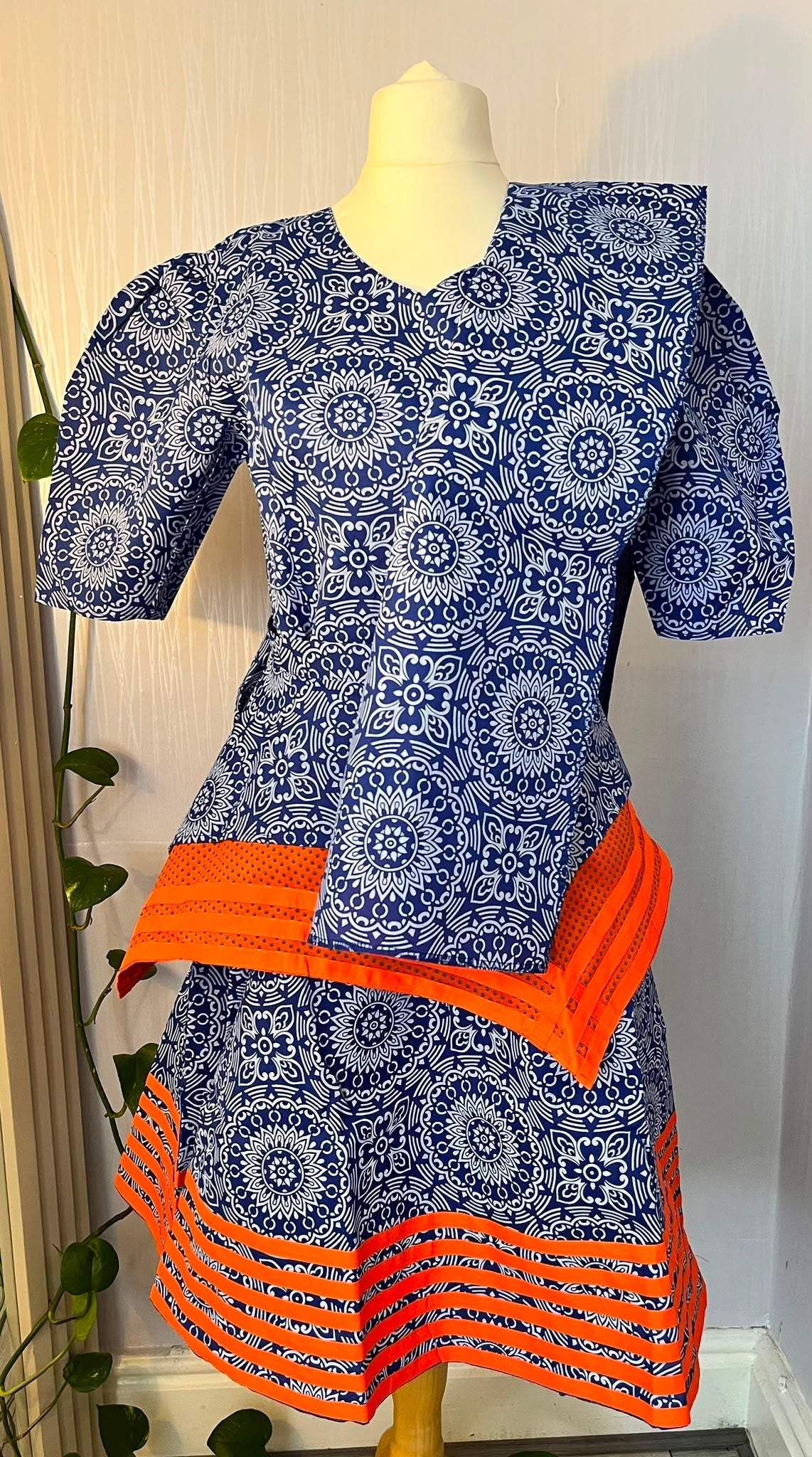 Royal Mosaic Peplum Dress