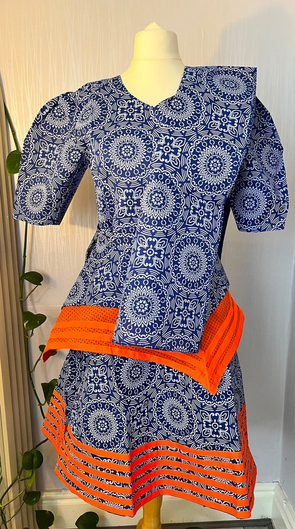 Royal Mosaic Peplum Dress