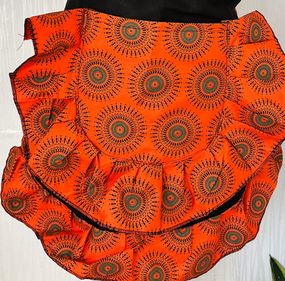 Sunset Orange Ruffle Apron