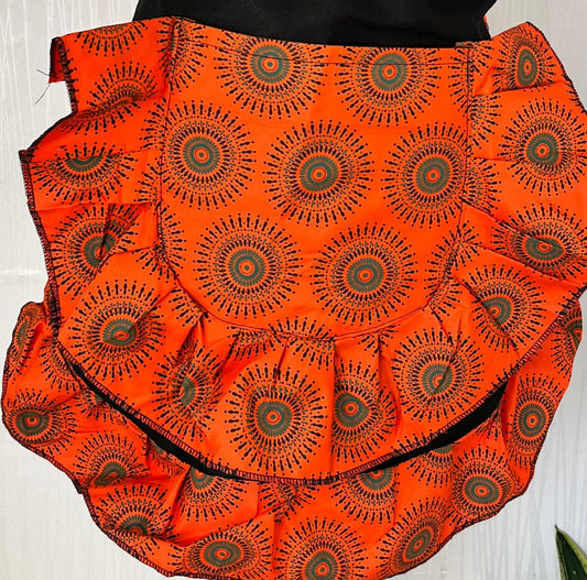 Sunset Orange Ruffle Apron